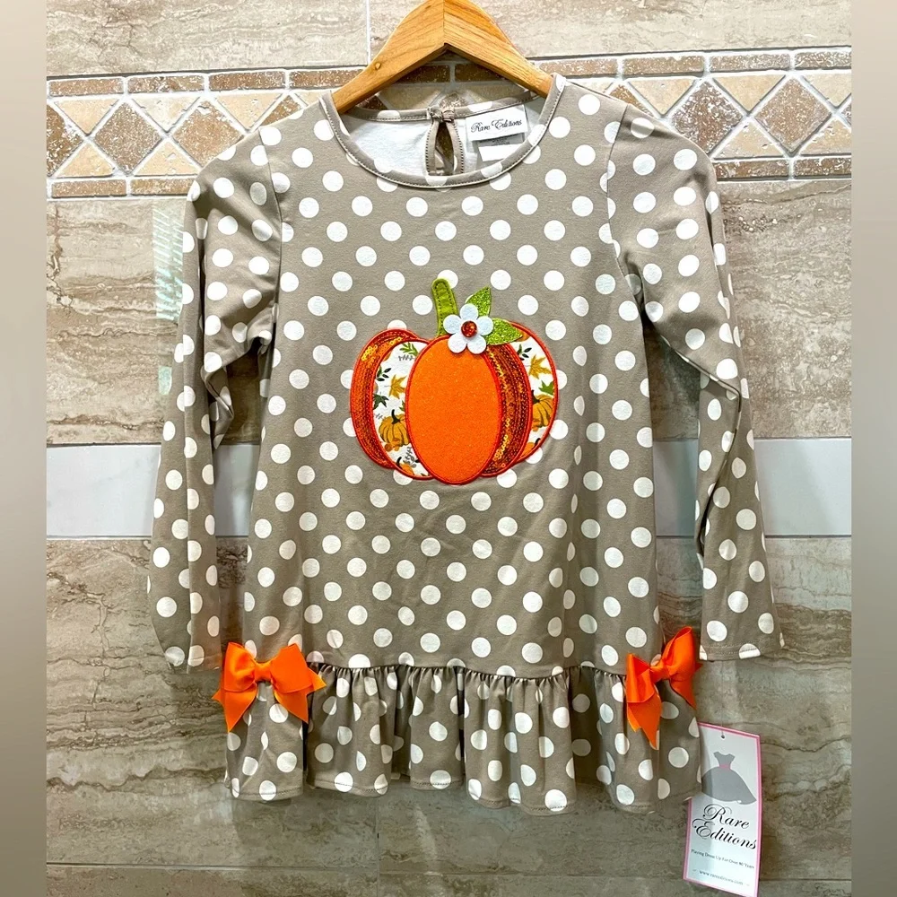 NWT Rare Editions Pumpkin Printed 2 Pcs Set for Girls size 10